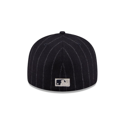 Atlanta Braves Pinstripe Merino & Cashmere Moon 59FIFTY Fitted Hat