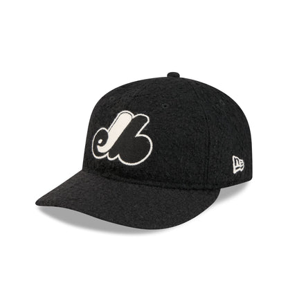Montreal Expos Navy Merino & Cashmere Moon Retro Crown 9FIFTY Adjustable Hat