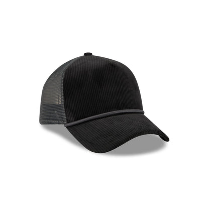 New Era Cap Corduroy Black 9FORTY A-Frame Trucker Hat