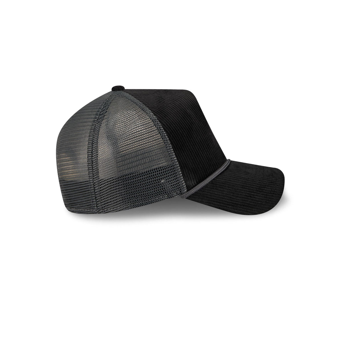 New Era Cap Corduroy Black 9FORTY A-Frame Trucker Hat