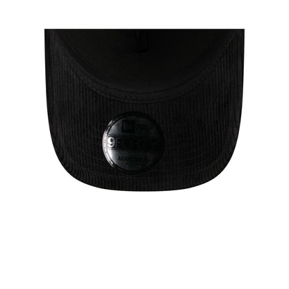 New Era Cap Corduroy Black 9FORTY A-Frame Trucker Hat