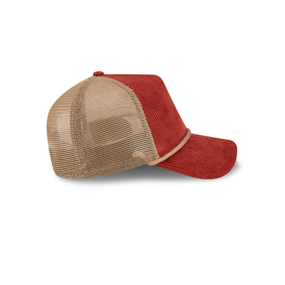 New Era Cap Corduroy Red 9FORTY A-Frame Trucker Hat
