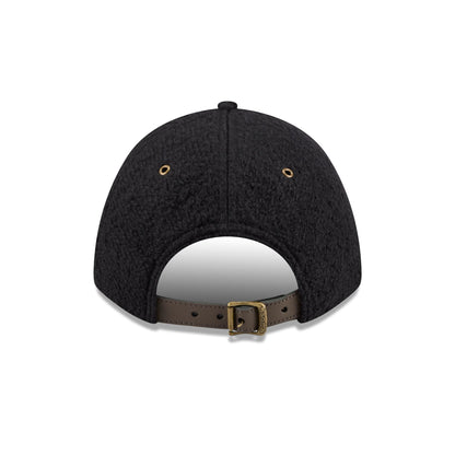 New Era Cap Brushed Wool Heather Black 9FORTY M-Crown Adjustable Hat