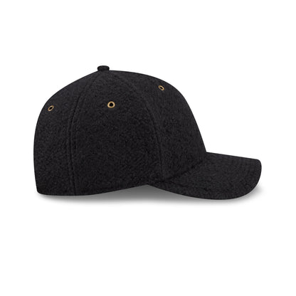 New Era Cap Brushed Wool Heather Black 9FORTY M-Crown Adjustable Hat