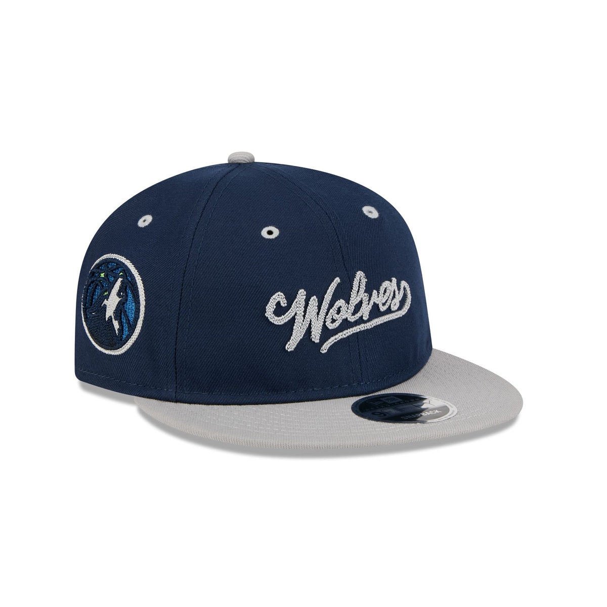 Minnesota Timberwolves Chainstitch Script Retro Crown 9FIFTY Snapback Hat