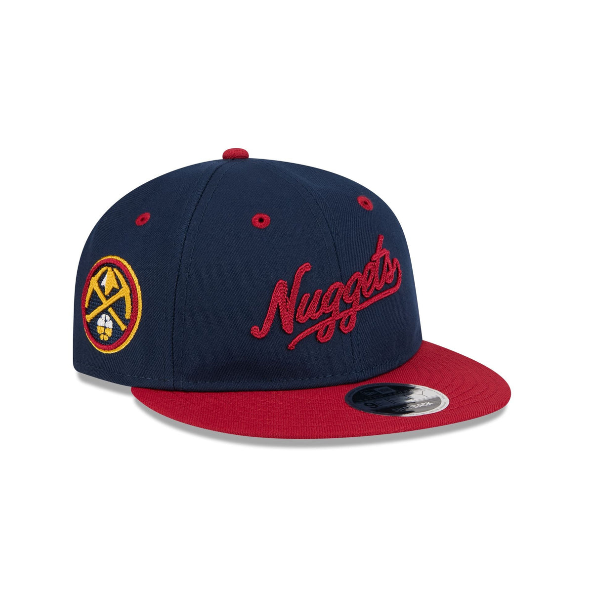 Denver Nuggets Chainstitch Script Retro Crown 9FIFTY Snapback Hat