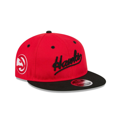 Atlanta Hawks Chainstitch Script Retro Crown 9FIFTY Snapback Hat