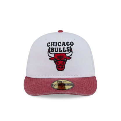 Chicago Bulls Hardwood Classics Diamond Stitch White 59FIFTY Fitted Hat