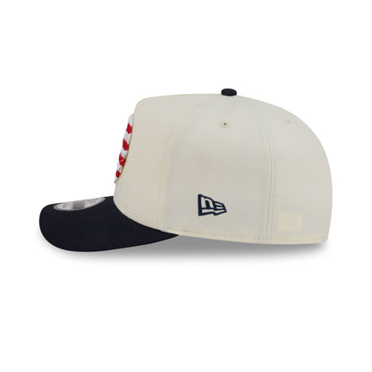 Brooklyn Nets Chrome White Stars and Stripes 9FIFTY A-Frame Snapback Hat