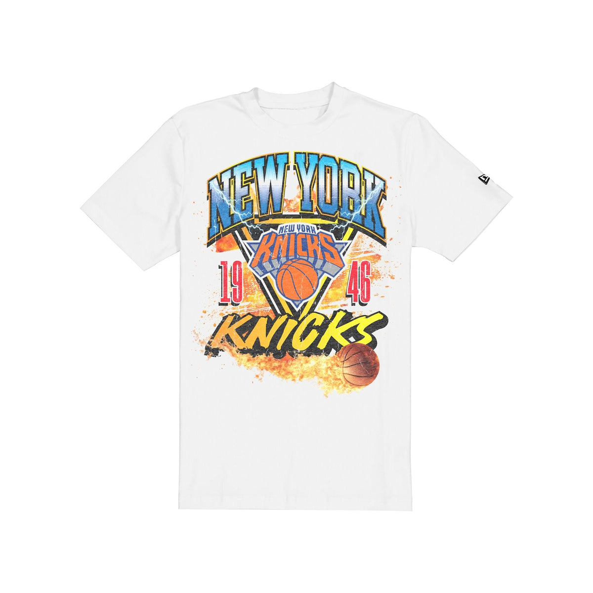 New York Knicks Lifestyle Graphics Fireball White T-Shirt