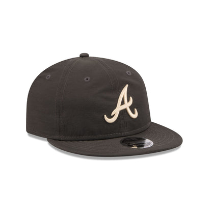 Atlanta Braves Three Looms Nylon Black Retro Crown 9FIFTY Adjustable Hat
