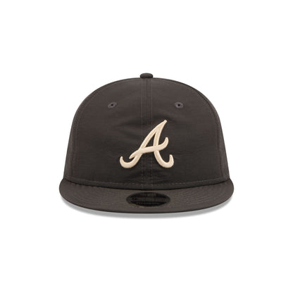 Atlanta Braves Three Looms Nylon Black Retro Crown 9FIFTY Adjustable Hat