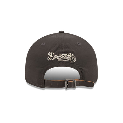 Atlanta Braves Three Looms Nylon Black Retro Crown 9FIFTY Adjustable Hat