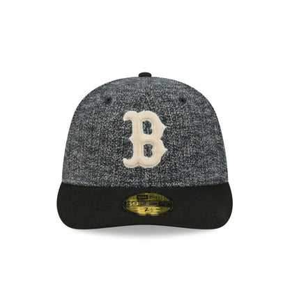 Boston Red Sox Three Looms Tweedy Cotton Black 59FIFTY Fitted Hat