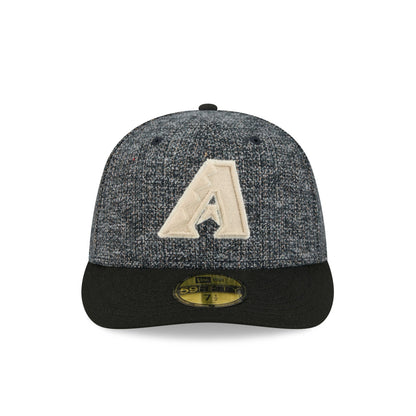 Arizona Diamondbacks Three Looms Tweedy Cotton Black 59FIFTY Fitted Hat