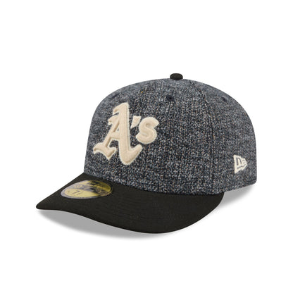 Athletics Three Looms Tweedy Cotton Black 59FIFTY Fitted Hat