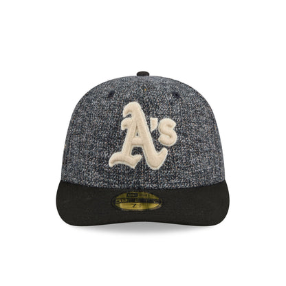 Athletics Three Looms Tweedy Cotton Black 59FIFTY Fitted Hat
