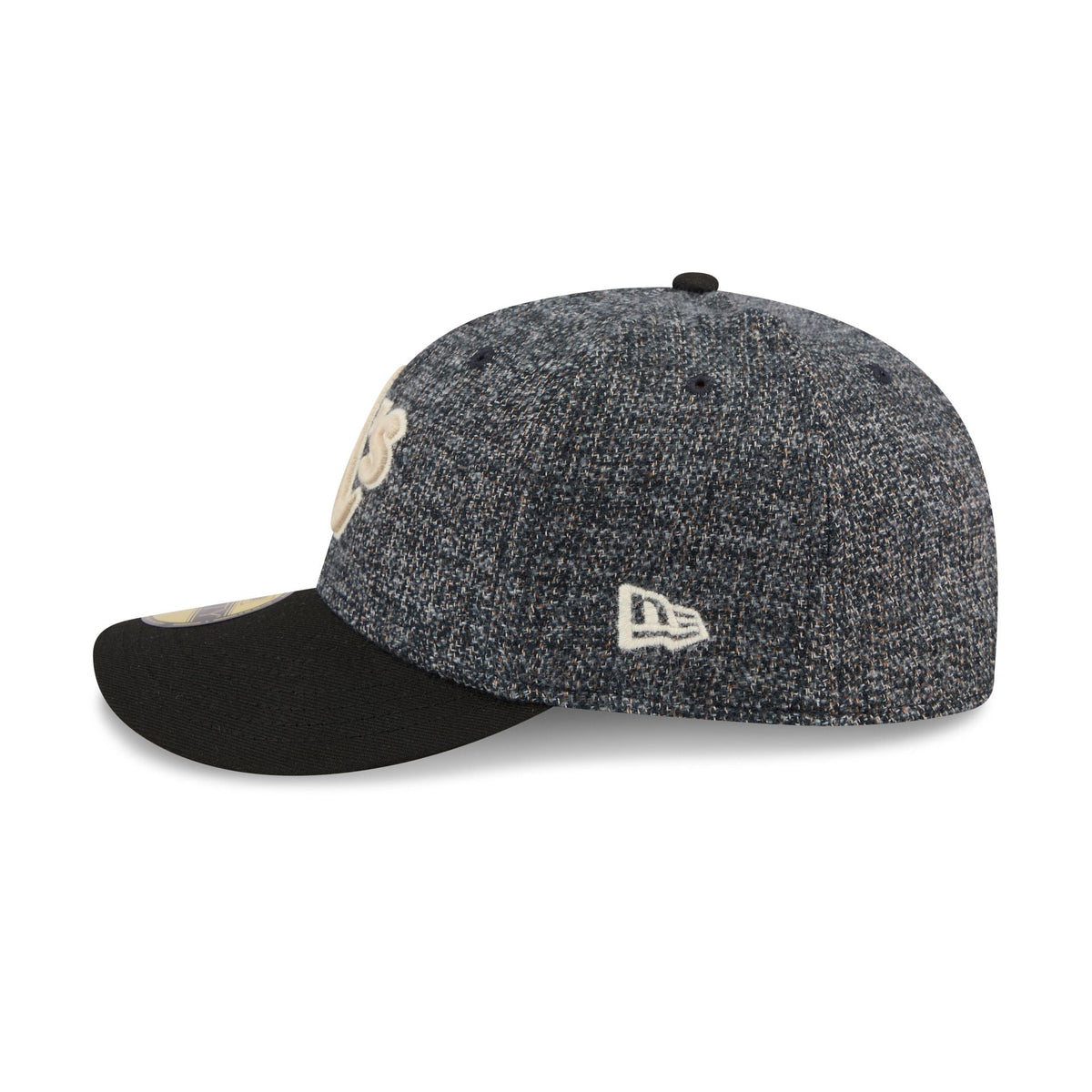 Athletics Three Looms Tweedy Cotton Black 59FIFTY Fitted Hat
