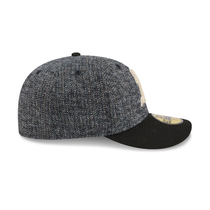 Athletics Three Looms Tweedy Cotton Black 59FIFTY Fitted Hat