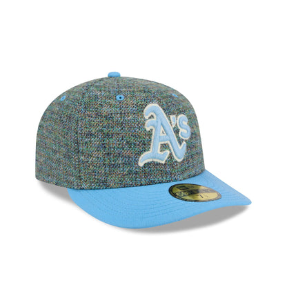Athletics Three Looms Tweedy Cotton Radiant Blue 59FIFTY Fitted Hat