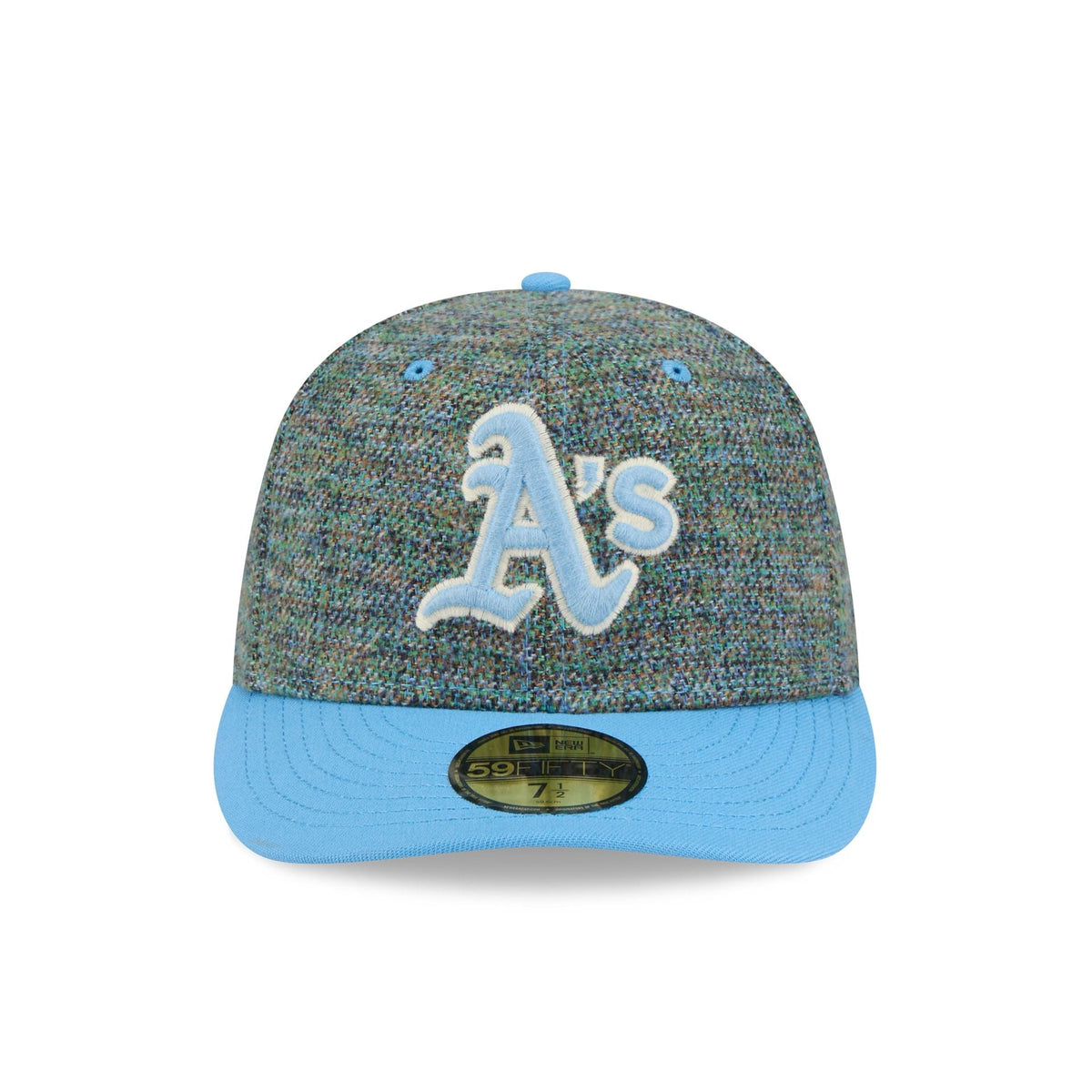 Athletics Three Looms Tweedy Cotton Radiant Blue 59FIFTY Fitted Hat