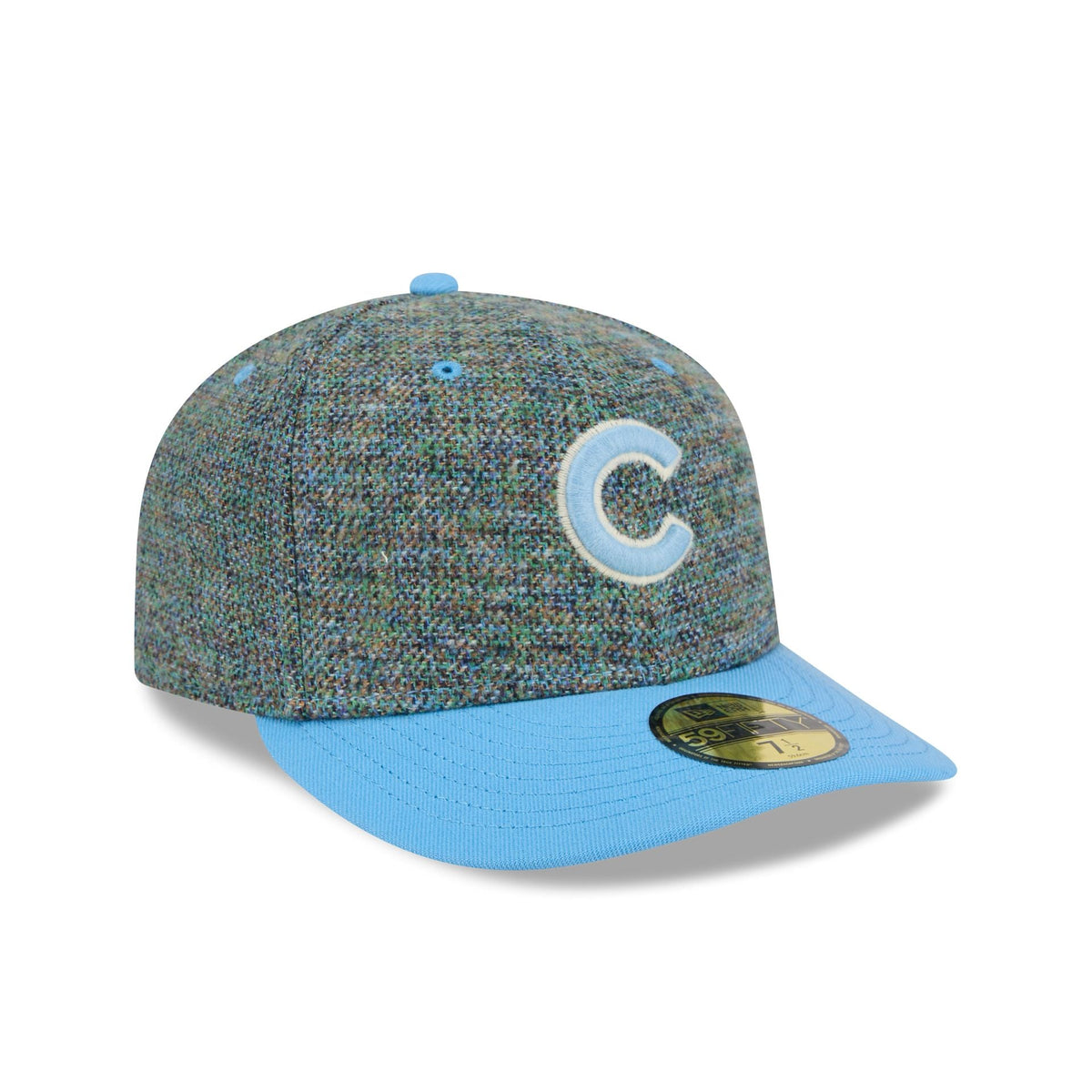 Chicago Cubs Three Looms Tweedy Cotton Radiant Blue 59FIFTY Fitted Hat