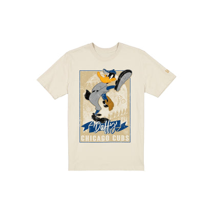 Chicago Cubs Daffy Duck Pitch Chrome White T-Shirt