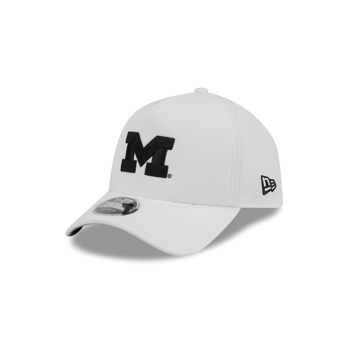 Michigan Wolverines White 9FORTY APEX Snapback Hat