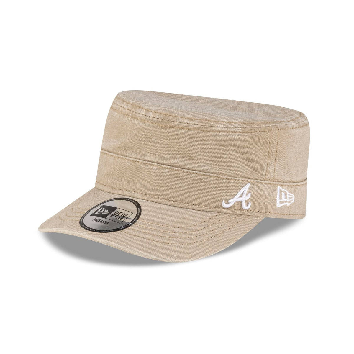 Atlanta Braves Pigment Dye Khaki Military Cap