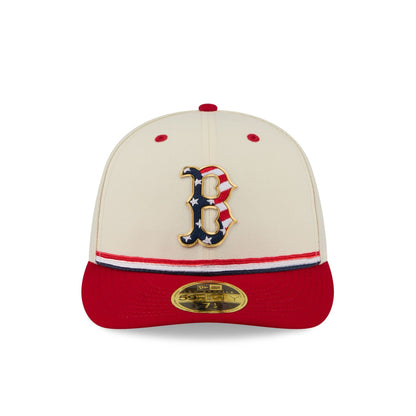 Boston Red Sox Independence Day 2026 Low Profile 59FIFTY Fitted Hat