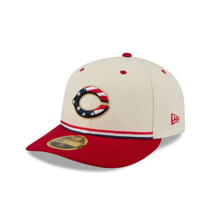Cincinnati Reds Independence Day 2026 Low Profile 59FIFTY Fitted Hat