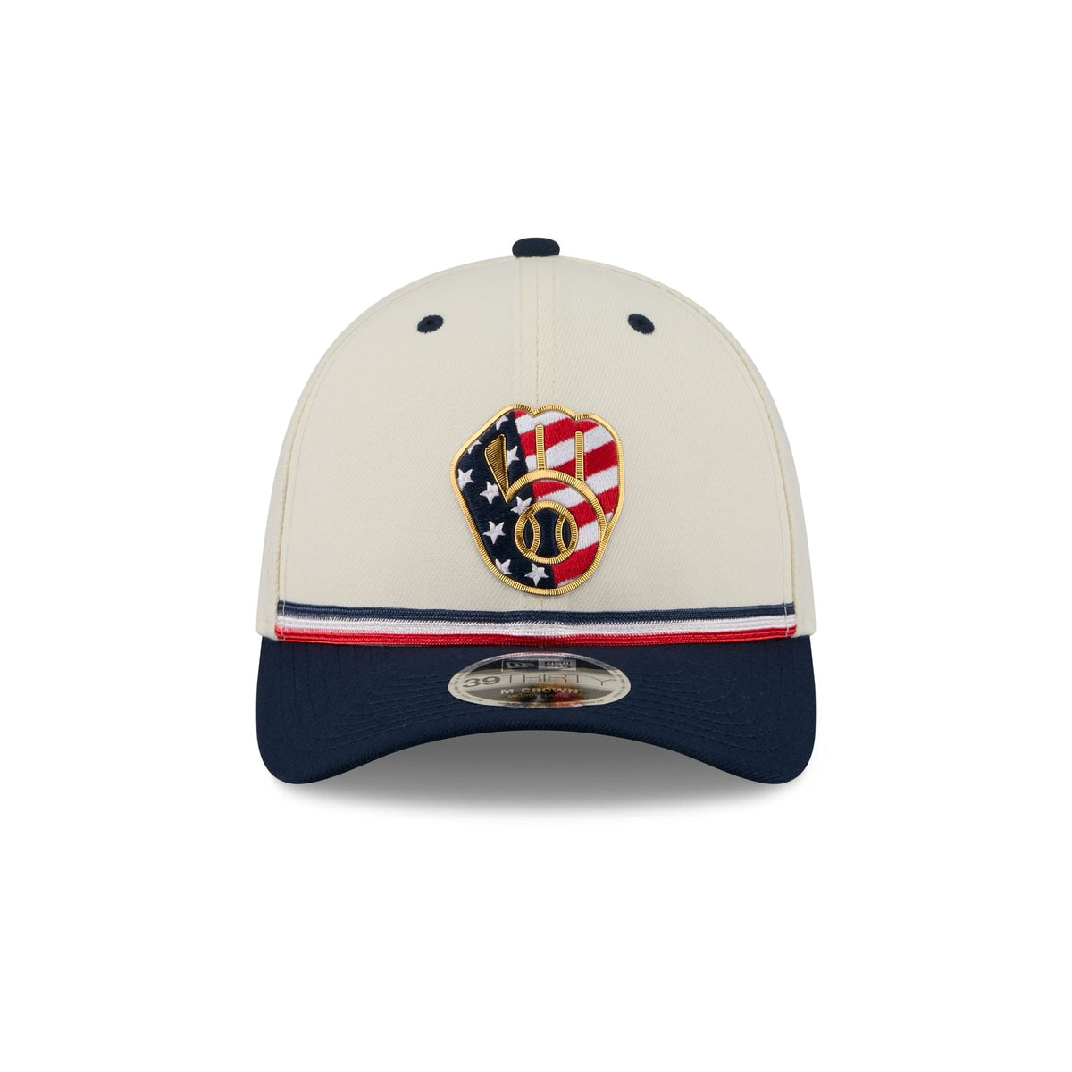 Milwaukee Brewers Independence Day 2026 39THIRTY M-Crown Stretch Fit Hat