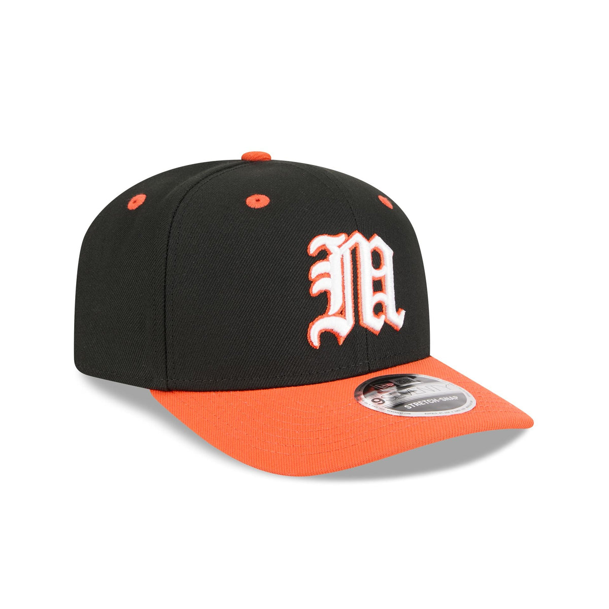 New Era x adidas Miami Hurricanes Black 9SEVENTY Stretch-Snap Hat