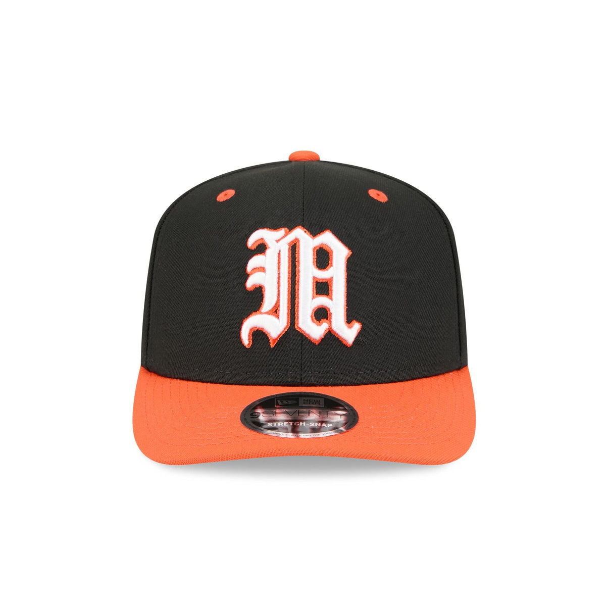 New Era x adidas Miami Hurricanes Black 9SEVENTY Stretch-Snap Hat