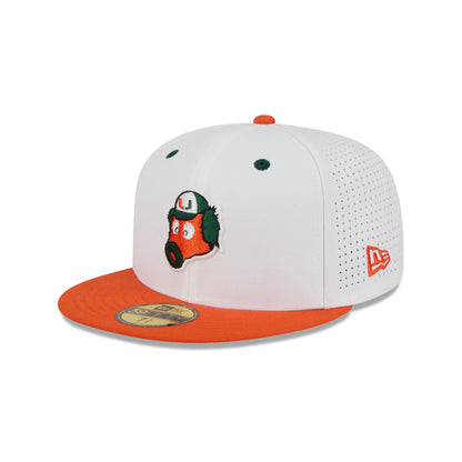 New Era x adidas Miami Hurricanes White Mascot 59FIFTY Fitted Hat