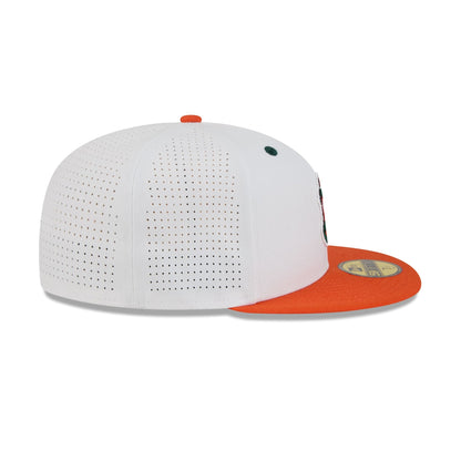 New Era x adidas Miami Hurricanes White Mascot 59FIFTY Fitted Hat