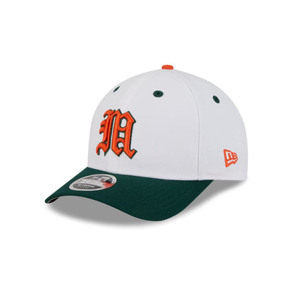 New Era x adidas Miami Hurricanes White 9FORTY M-Crown Snapback Hat