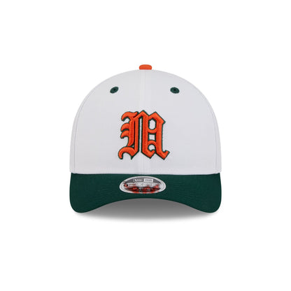 New Era x adidas Miami Hurricanes White 9FORTY M-Crown Snapback Hat