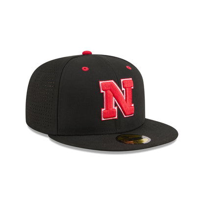 New Era x adidas Nebraska Cornhuskers Black 59FIFTY Fitted Hat