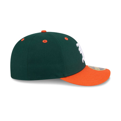 New Era x adidas Miami Hurricanes Dark Green Low Profile 59FIFTY Fitted Hat