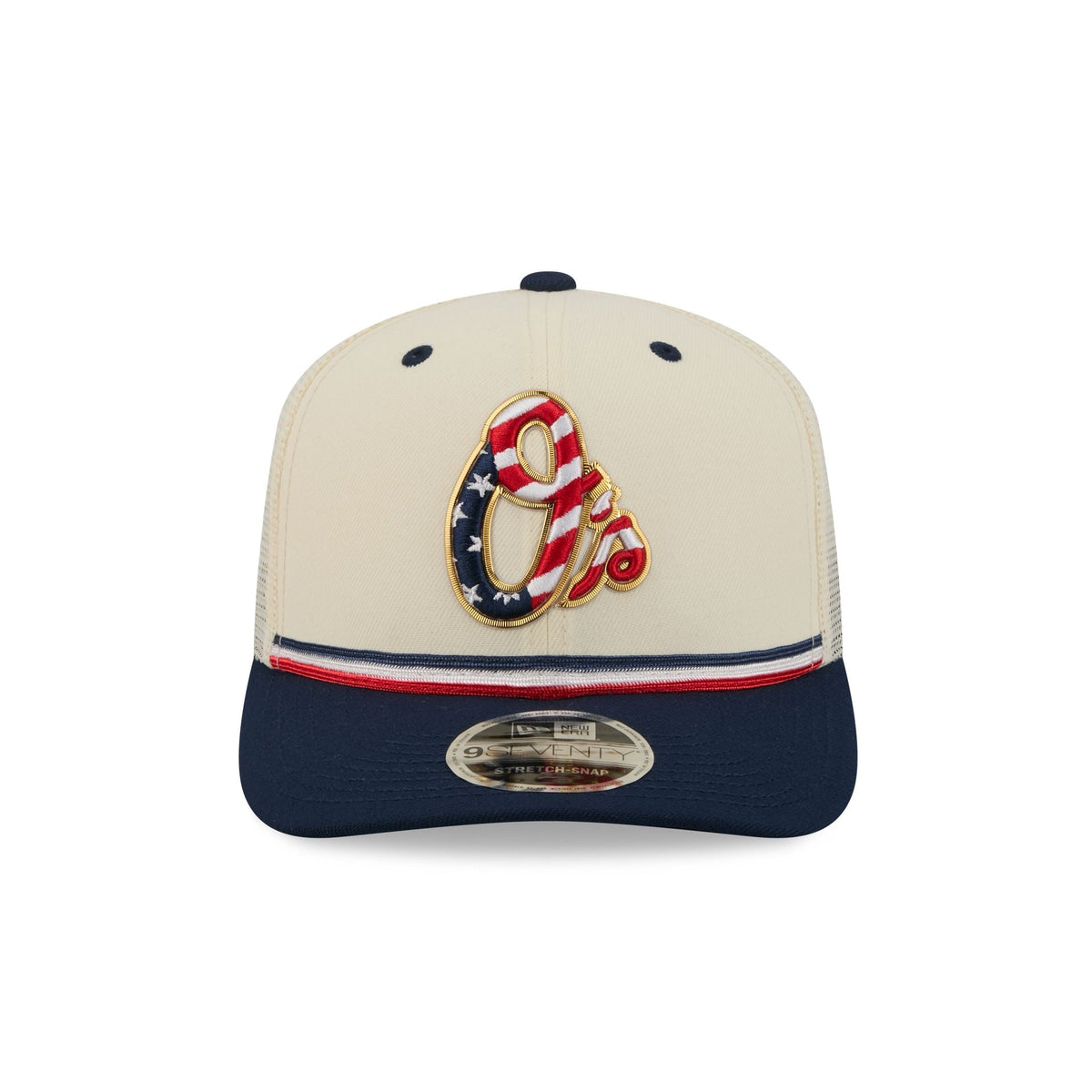 Baltimore Orioles Independence Day 2026 9SEVENTY Trucker Hat