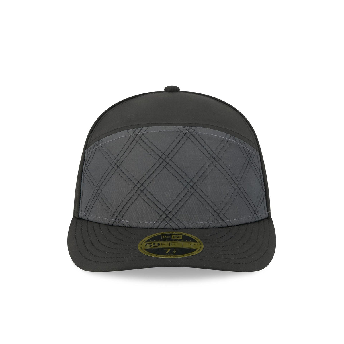 New Era Cap Silver Tier Quilted Split Panel 59FIFTY Fitted Hat
