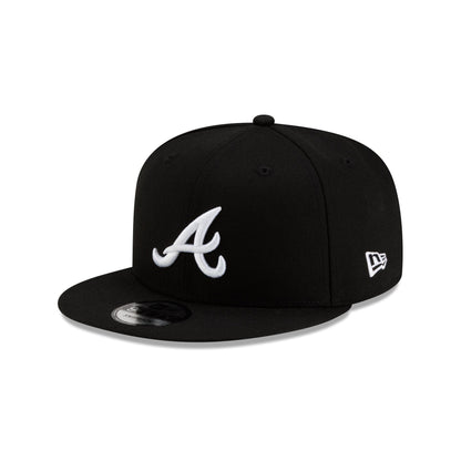 Atlanta Braves Basic Black & White 9FIFTY Snapback Hat