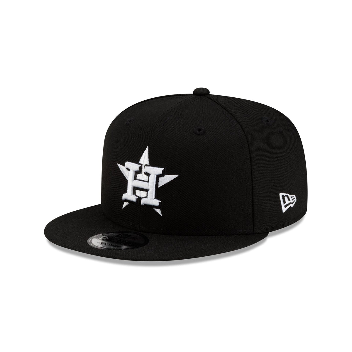 Houston Astros Basic Black & White 9FIFTY Snapback Hat