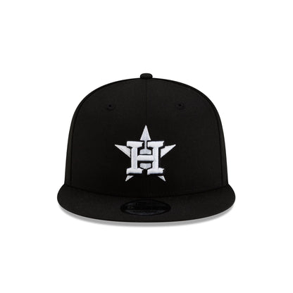 Houston Astros Basic Black & White 9FIFTY Snapback Hat