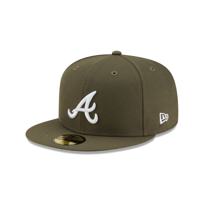 Atlanta Braves Basic Olive Green 59FIFTY Fitted Hat