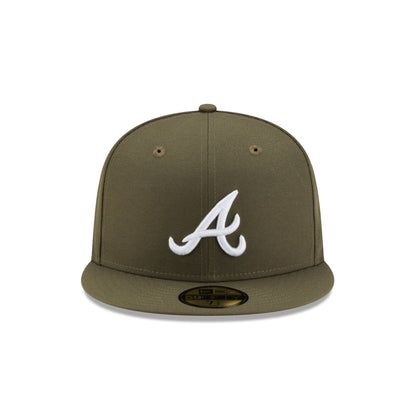 Atlanta Braves Basic Olive Green 59FIFTY Fitted Hat