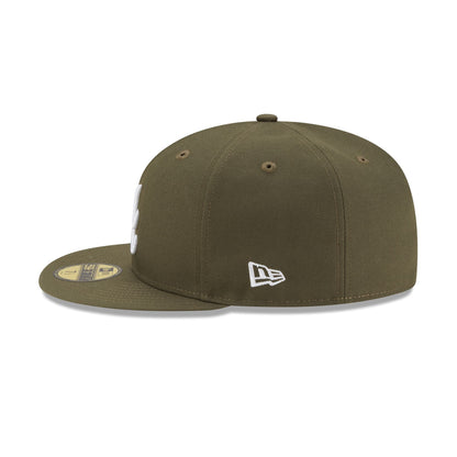 Atlanta Braves Basic Olive Green 59FIFTY Fitted Hat
