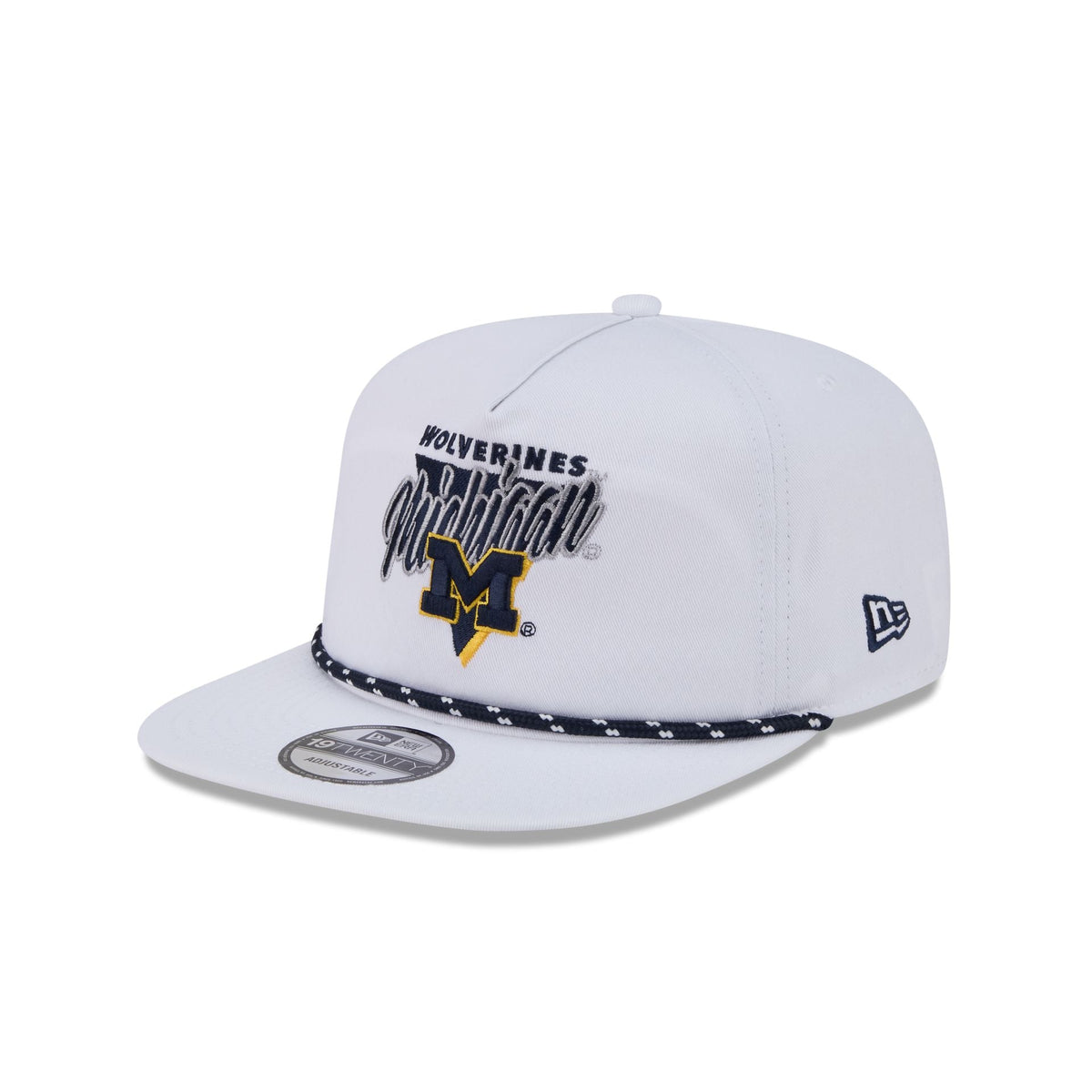 Michigan Wolverines Collegiate White 19TWENTY Snapback Hat