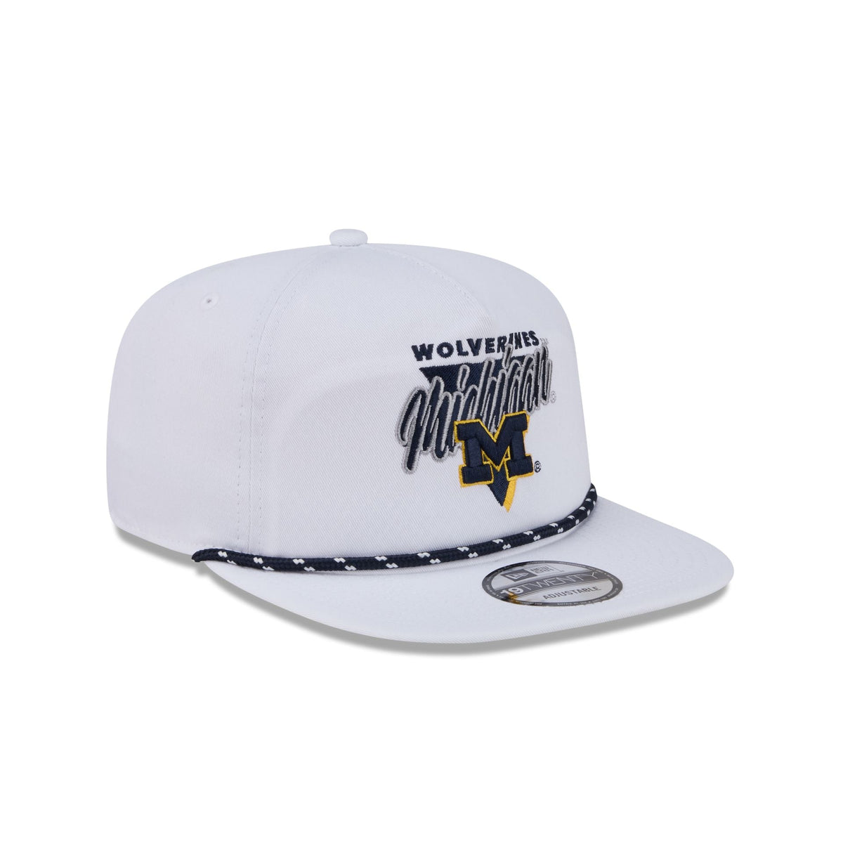 Michigan Wolverines Collegiate White 19TWENTY Snapback Hat